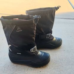Kamik Kids' Waterproof Insulated Winter Boots, Size 4