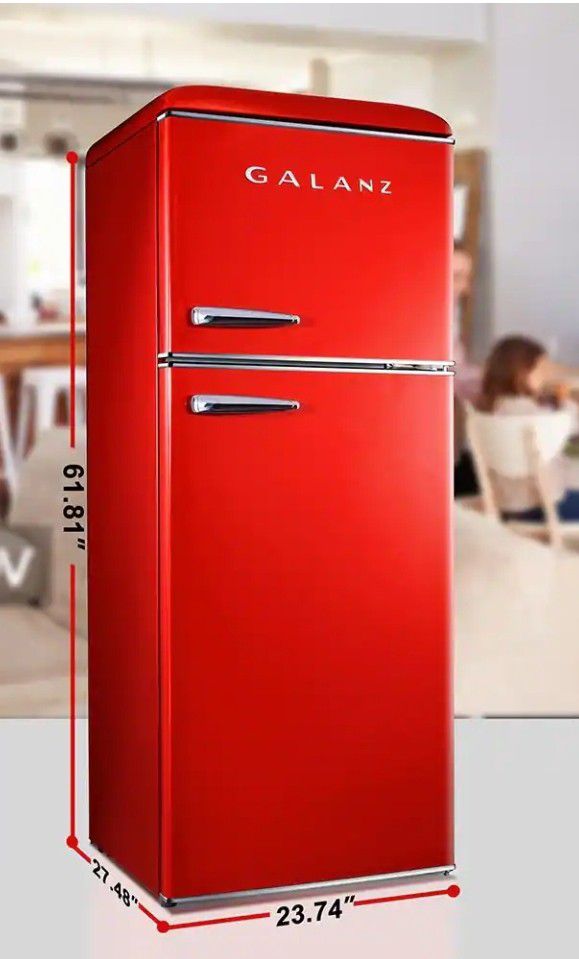 New Retro Red Refrigerator