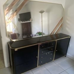 Solid Wood Sideboard / Bureau with Mirror