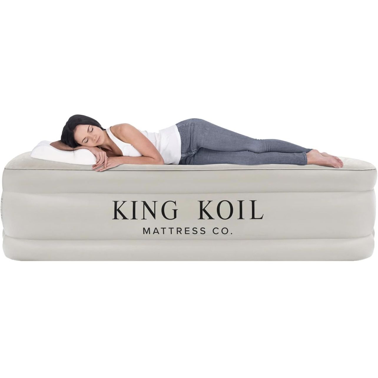 King Koil Luxury California King Air Mattress with Built in Pump