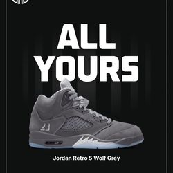 Jordan 5 wold grey