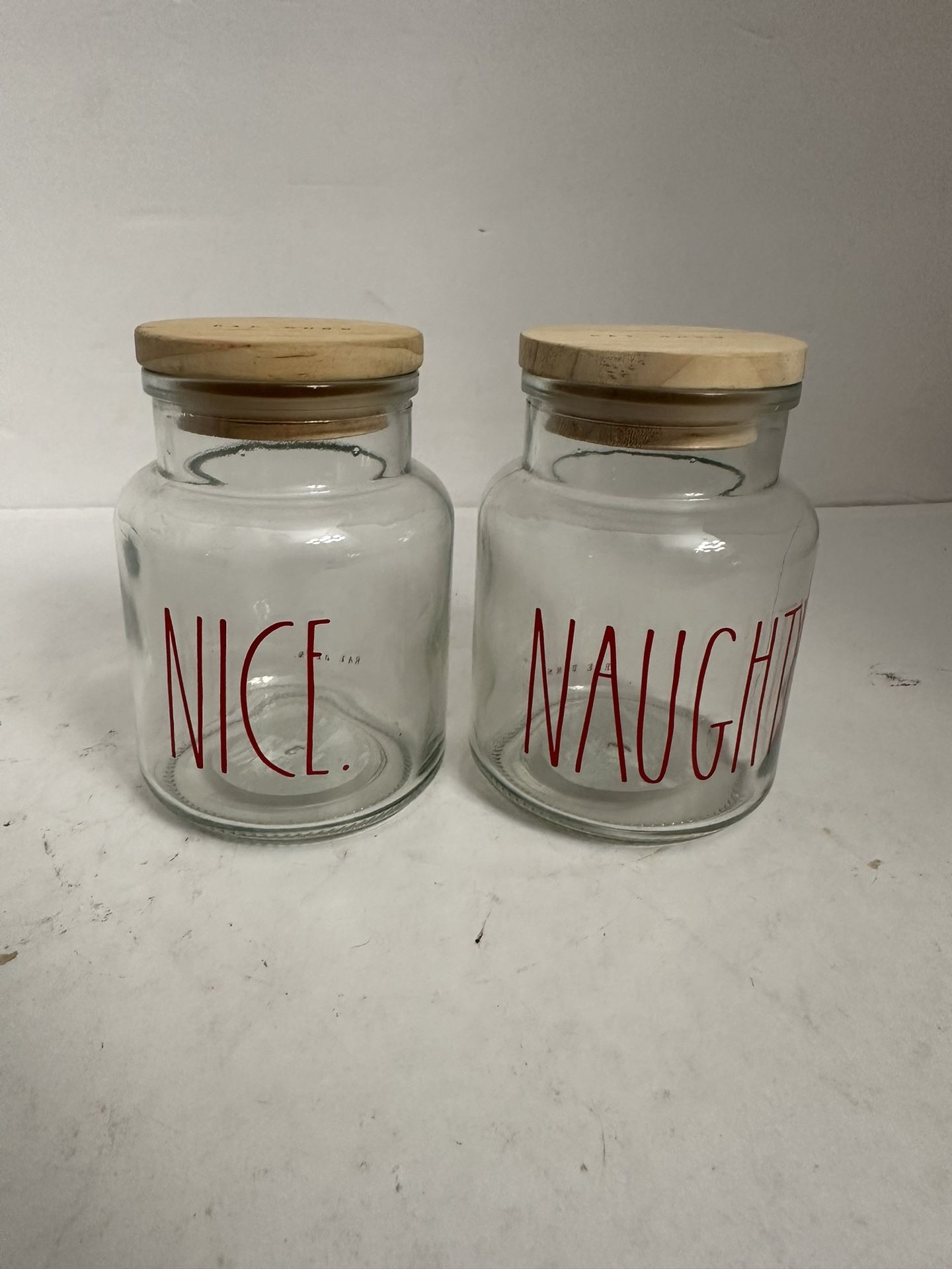  Rae Dunn NAUGHTY NICE small apothecary jars