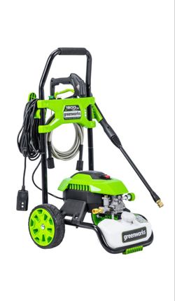 Greenworks - Electric Pressure Washer up To 1900 PSI at GPM-Green