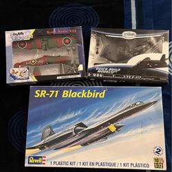 3 plane models(Revell SR-71 Blackbird + Testors F-117 + InAir WWII Fighter)– $50 (OBO) Or Best Offer
