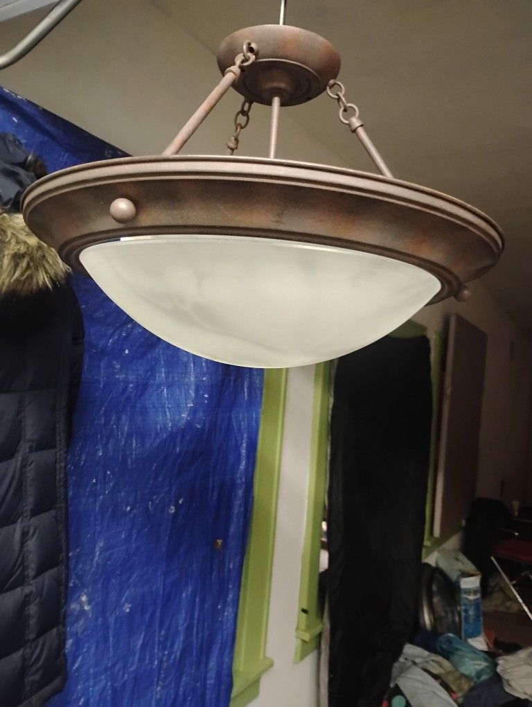Traditional Frosted Glass Hanging Fixture Light