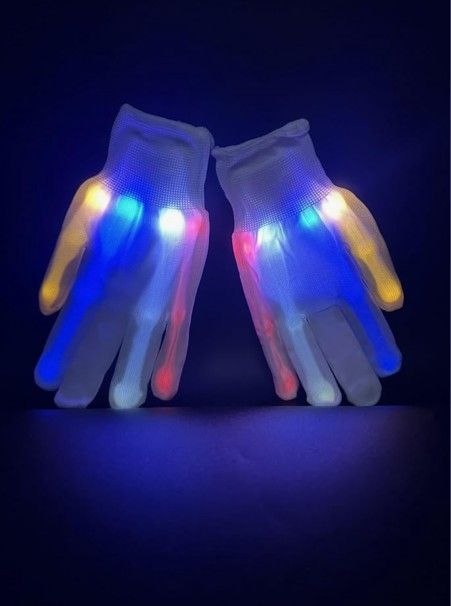 LED gloves with flashing light / 6 flash modes / New!