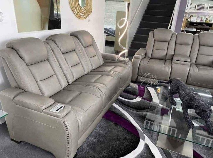 The Man-Den Gray Power Reclining Sofa And Loveseat
Ashley Furniture$10 Down Payment And Financing Available