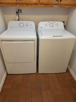 Hotpoint Dryer and GE Top-Load Washer Set