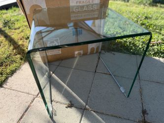 Glass side table