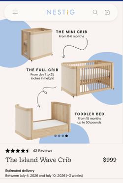 Crib Convertible to Toddler Bed
