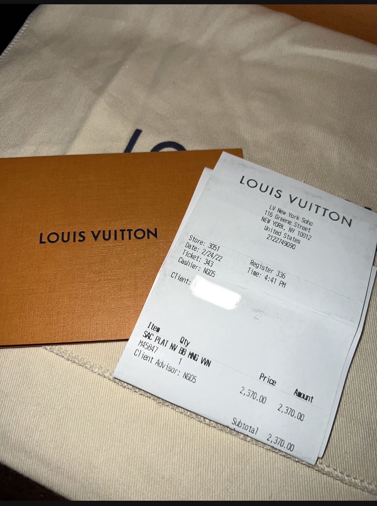 Louis Vuitton Sac Platt 