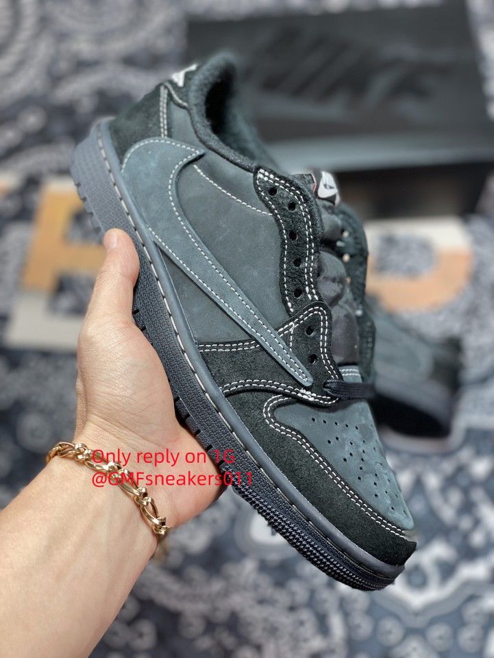 Travis Scott x Air Jordan 1 Retro Low OG SP 'Black Phantom'