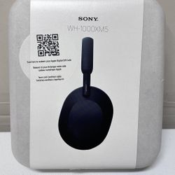 Sony WH1000XM5 Wireless Noise-Cancelling Over-the-Ear Headphones - Black - Retail $400 