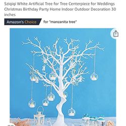 White Artificial Tree for Tree Centerpiece