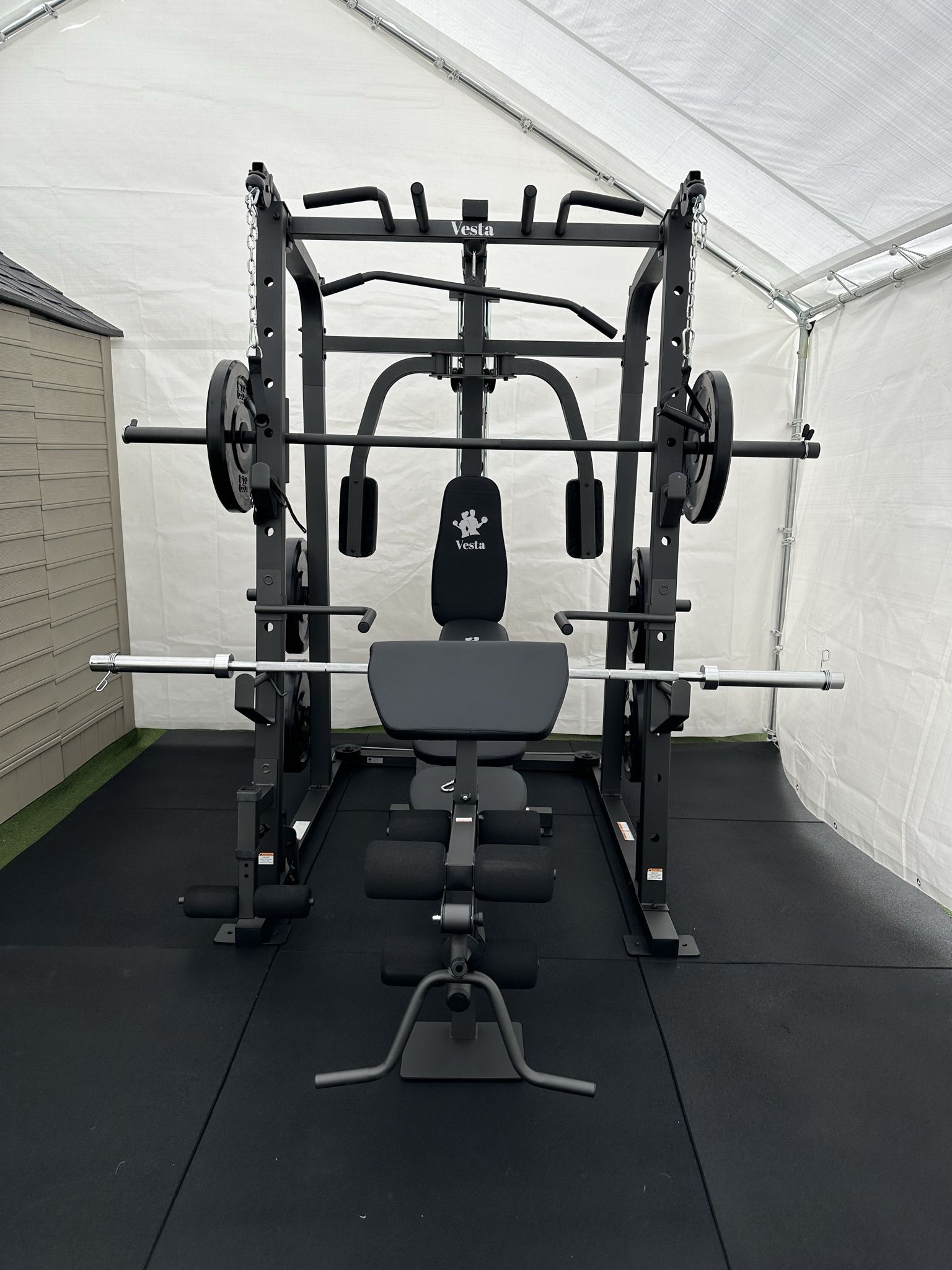  Smith Machine SM1001/FID Adj Bench/Gym Equipment/Fitness/Squat Rack/‼️⭕️WEIGHTS AND OLYMPIC BARBELL SOLD INDIVIDUALLY ⭕️‼️FREE  DELIVERY🚚 