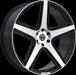 24x9 MASSIV 926 BLACK AND MACHINED Wheels