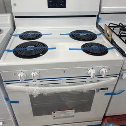 Frigidaire 30 in. 4 Burner Free-Standing Electric Range in White with Even Baking Technology
