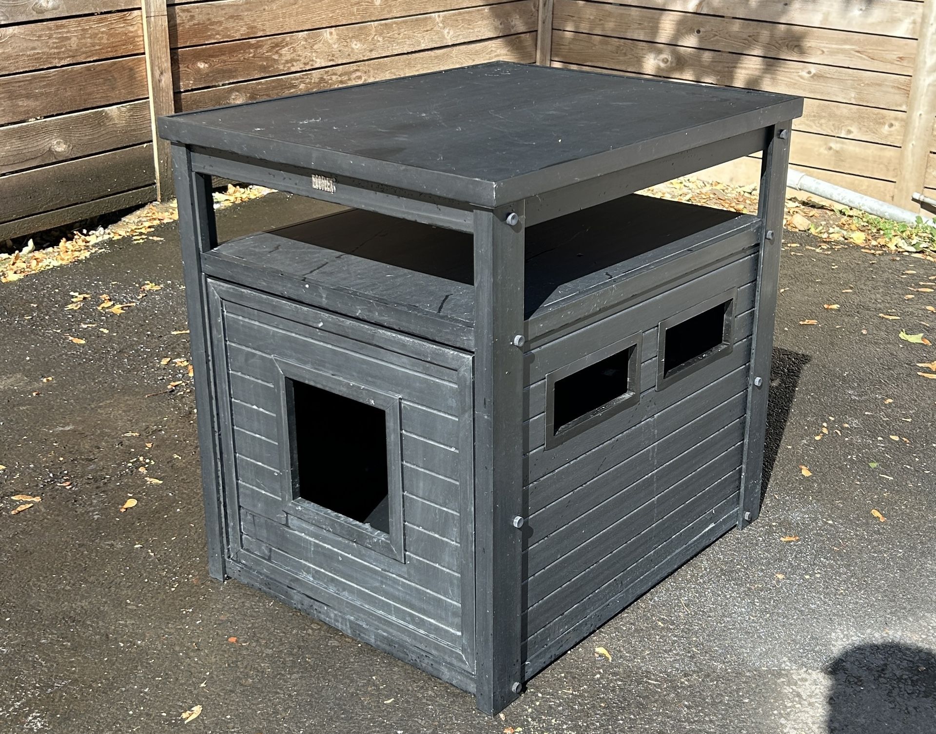 Black Cat Litter Box