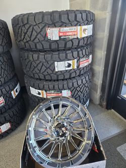 Rines Nuevos XPD Off Road Cromados 20x10 + Llantas Nitto Ridge Grappler 37x12.50R20 — Paquete $3,600