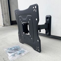 (NEW) $9 Universal TV Wall Mount for 17”-42” TVs Swivel Tilt Bracket, Max 55Lbs