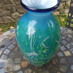 Vintage Blown Glass Paperweight Vase