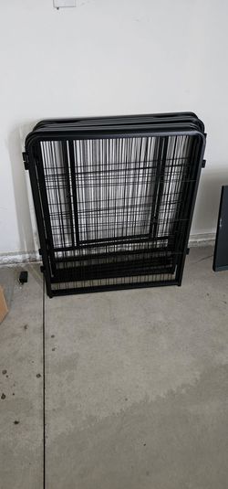Dog play pen and play pen mat.