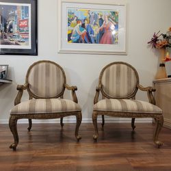 French Louis XV Style Accent Chairs 