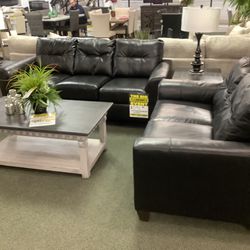 Top Grain, Leather Sofa, And Loveseat