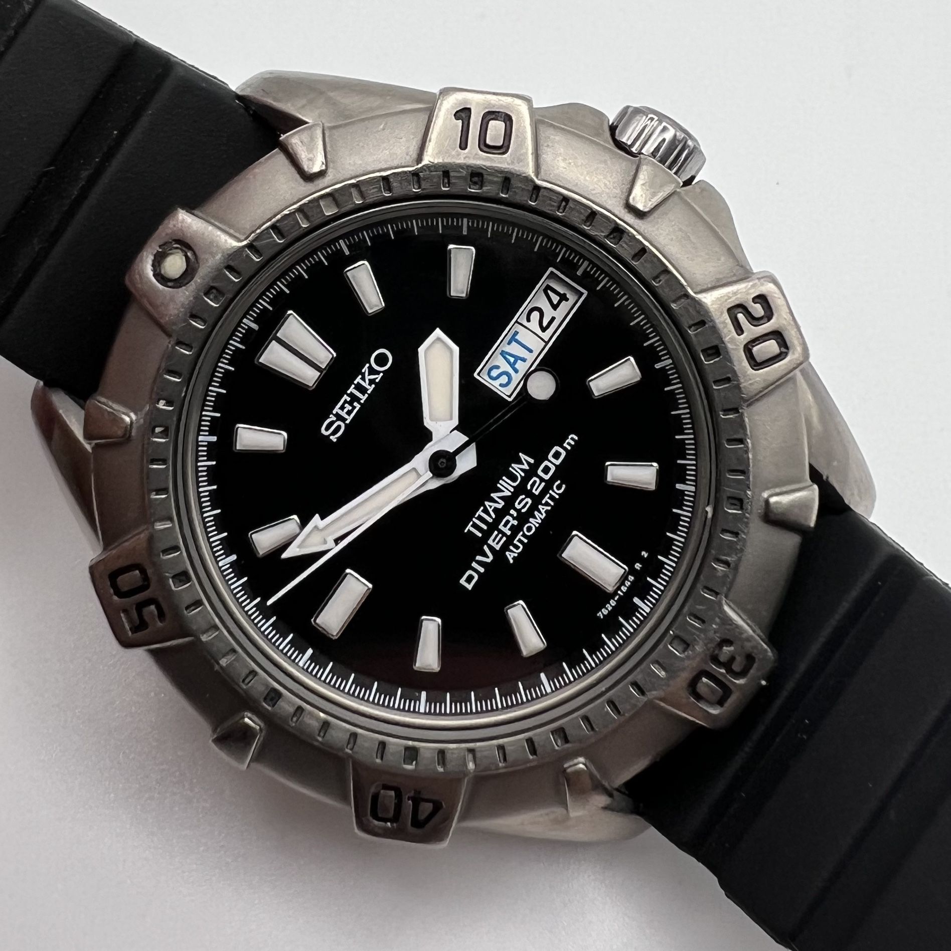 TITANIUM SEIKO 7S26-0150 SKX421 200M VINTAGE AUTOMATIC DIVER