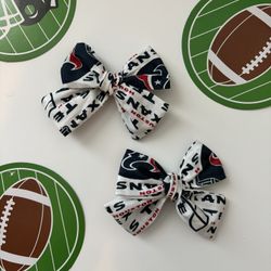 Houston Texans Pigtail Bows 