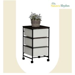 3-Tier Non-Woven Storage Rack, Adjustable Garage Shelving Metal Shelving Unit, Basement Pantry Closet Shelving Miscellaneous Rack for Laundry Bathroom
