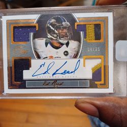 2018 Panini One Quad Patch Autograph Bronze #119 Ed Reed Signed Patch Card