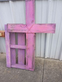 3 foot tall cross and shelves