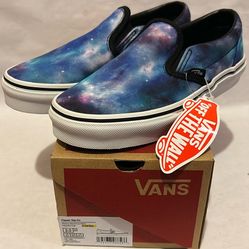 Vans Slip-On Galaxy White Skate Shoes Unisex