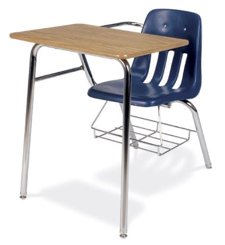 PERFECT FOR HOMESCHOOLERS Student Chair Desk Combo with Bookrack