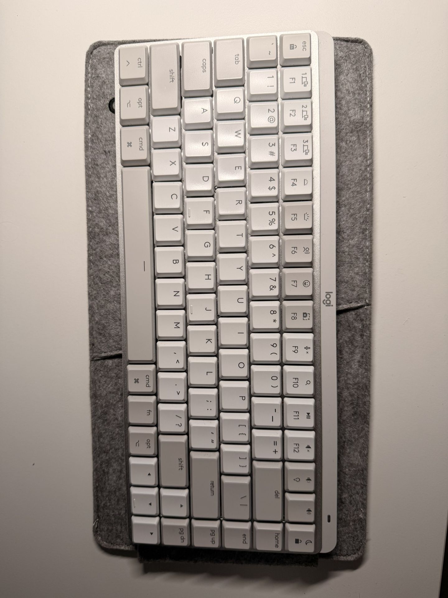 Logitech MX Mechanical Mini for Mac – White – With Case