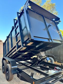💠Brand New 12ft Long SCISSOR LIFT Hydraulic Dump Trailer WITH RAMPS 👍🏻