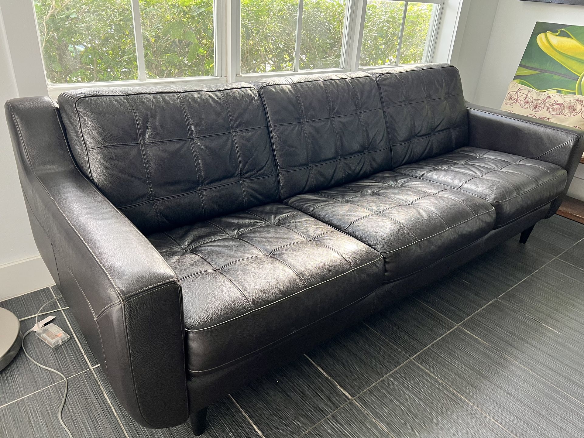 Leather sofa