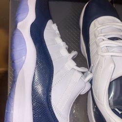 Navy Blue Snake Skin 11s Low