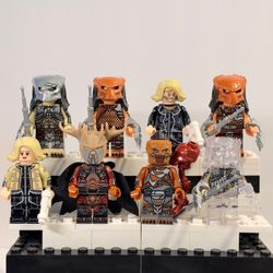 Predator Prey Movie 8 PC Alien Minifigures Lego Compatible
