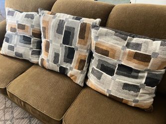 Set of 3 Geometric Pattern Throw Pillows