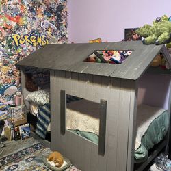 Twin House Bed ( Mattress And Frame Not Included)