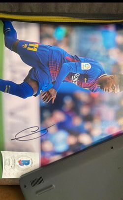Dembele barcelona signed picture