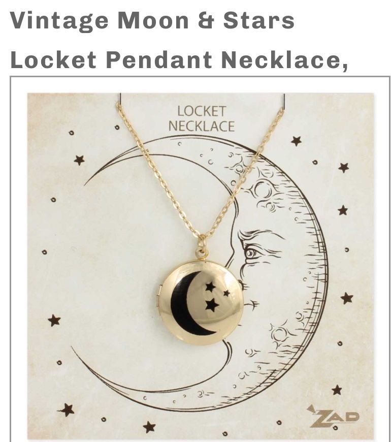 Locket Pendant Necklace, Gold
