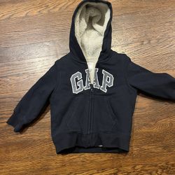 Baby Gap Fleece Hooded Sweater Size 12-18 Months 