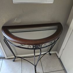Entry Door Table With Mirror 