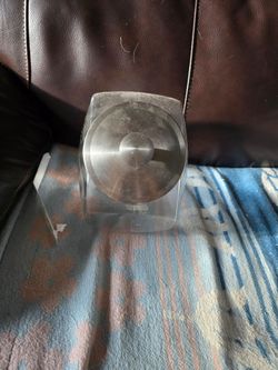 Clear glass and Stainless Steel Cube Object