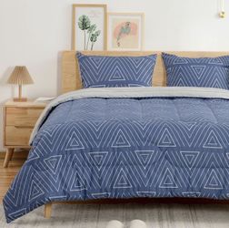 Queen/ Full Size Cotton Comforter With 2 Pillow Covers 