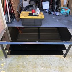 Glass TV stand