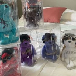 ELVIS Set Of TY Beanie Babies Excellent Condition With Plastic Box